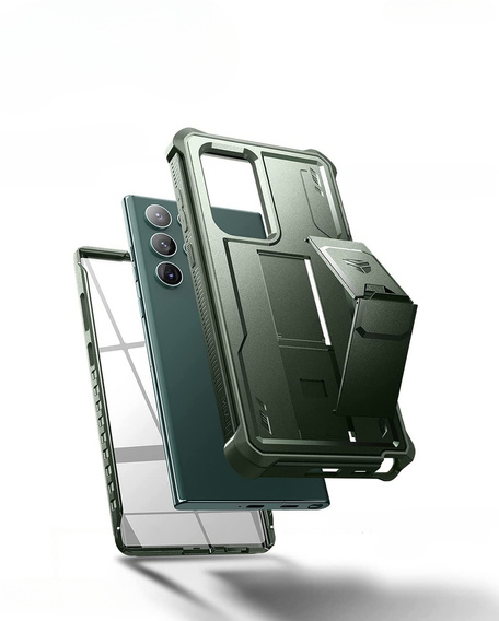 Armored case for Samsung Galaxy S22 Ultra, Dexnor Full Body, green