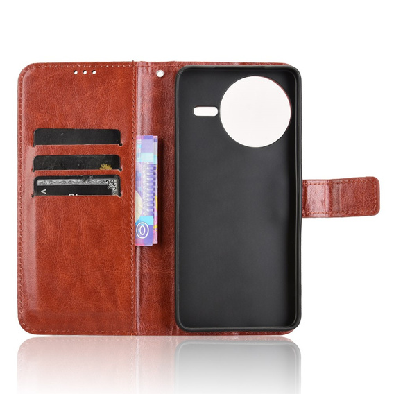 Flip case for Xiaomi Poco F7 Ultra, Crazy Horse Wallet, brown