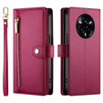 Flip case for Realme 14 Pro 5G, Wallet Zipper Pocket, red
