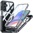 Case for Samsung Galaxy A16, Shockproof, with glass, for MagSafe, black