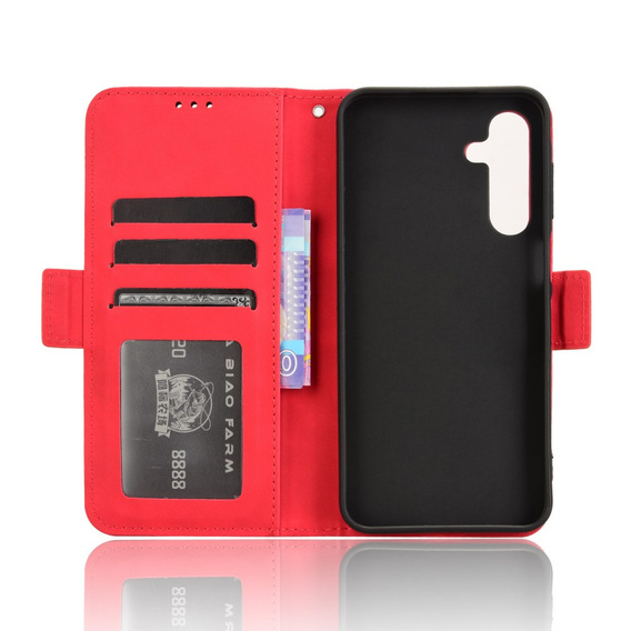 Flip case for Samsung Galaxy A56, Card Slot, red