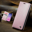 CASEME flip case for Samsung Galaxy S10+ Plus, Waxy Textupink, pink