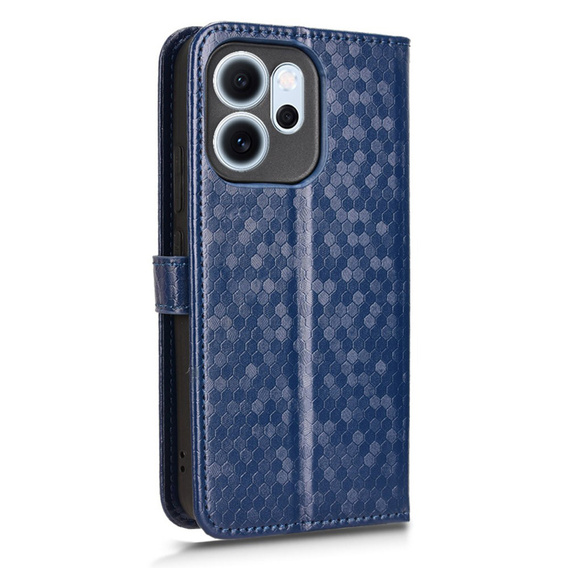 Flap case for Oppo Reno 14F, Wallet Rhombus, blue