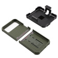 Armored Case for Samsung Galaxy Z Flip 4 5G, Dexnor Clip Holder, green