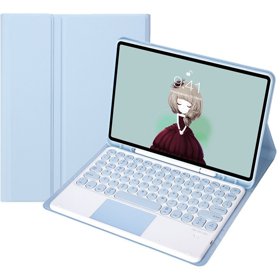 Case + keyboard Samsung Galaxy Tab S6 Lite 2020 P610/P615 / S6 Lite 2022 10.4, Touchpad Pen Slot, blue