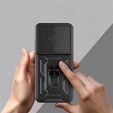 Armoured case for Oppo Reno 14, with camera protection, with stand, black