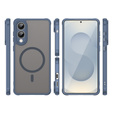 Case for Samsung Galaxy S25 Edge, Kickstand Matt Case, for MagSafe, blue + Screen protector