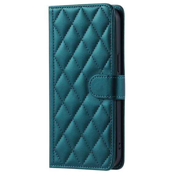 Flip case for Samsung Galaxy A55 5G, Rhombus Crossbody Leather, dark green