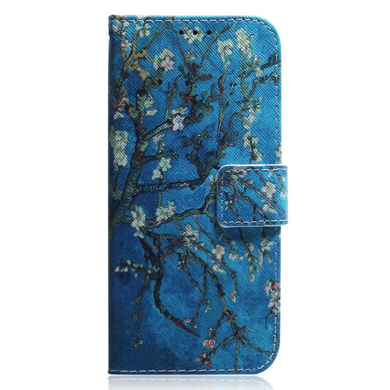 Flip case for Samsung Galaxy A14 4G/5G, Wallet, Sakura, blue