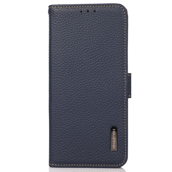 KHAZNEH RFID case for Samsung Galaxy S24 Ultra, Litchi Texture, blue