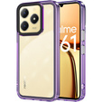 Case for Realme C61, Fusion Hybrid, transparent / purple