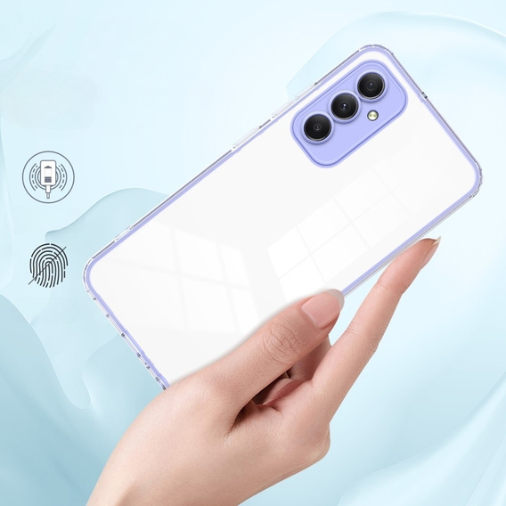 Case for Samsung Galaxy M34 5G, Fusion Hybrid, transparent / purple