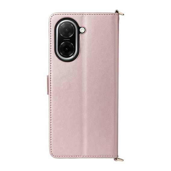 Crossbody Leather Wallet flip case for Xiaomi Redmi A5, pink