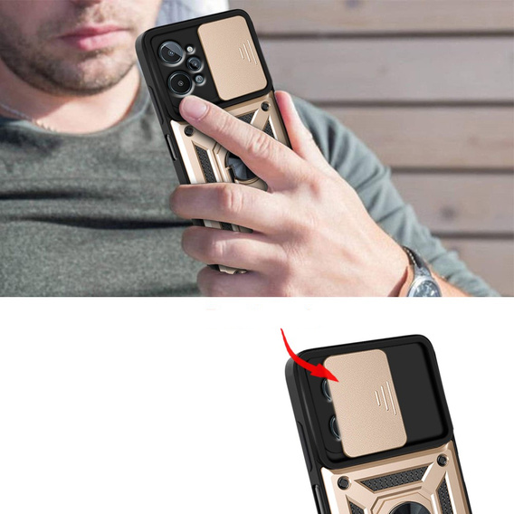 Case for Realme C31, CamShield Slide, gold