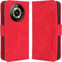 Flip case for Realme 11 Pro 5G / Pro+ 5G, Card Slot, red