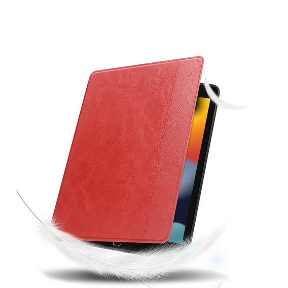 Case for iPad 10.2 2021 / 2020 / 2019, Business Card and Pen Slot, red