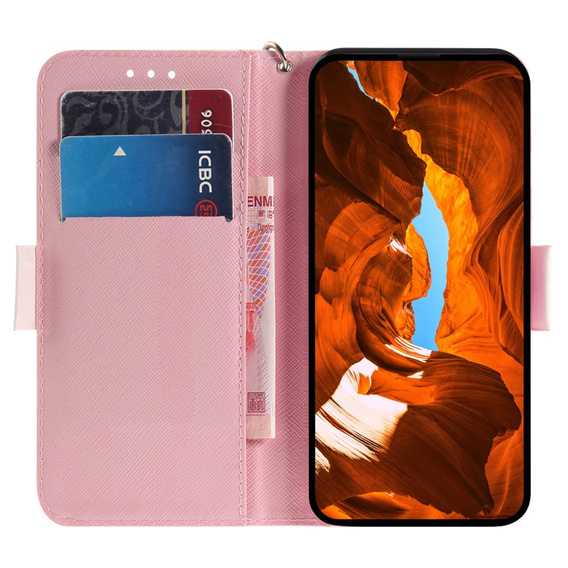 Flip case for Xiaomi Redmi Note 13 Pro 5G, Wallet, Magnolia Flowers grey