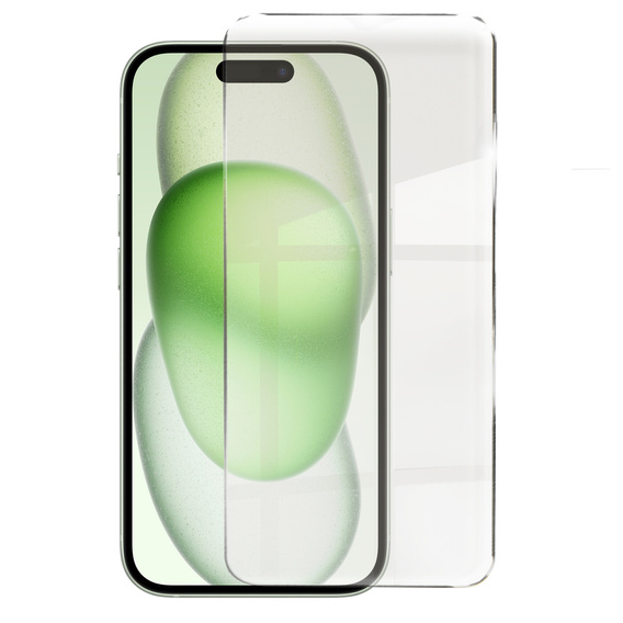 Case for iPhone 15, for MagSafe, ERBORD Matt Case, green + Screen Glass