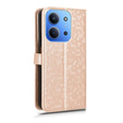 Flip case for Xiaomi Redmi 15C 4G/LTE, Wallet Rhombus, gold