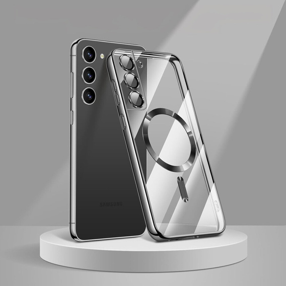 Case for Samsung Galaxy S22, Electro MagSafe, black + Screen Glass