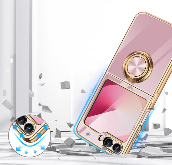 Case for Samsung Galaxy Z Flip7 FE / Z Flip6, Electro Ring, purple