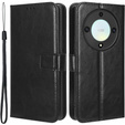 Flip case for Honor Magic 5 Lite, Crazy Horse Wallet, black