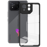 Case for ASUS ROG Phone 8 Pro, Fusion Hybrid, with camera protection, transparent / black