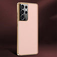 Case for Samsung Galaxy S23 Ultra, Cowhide Leather, pink