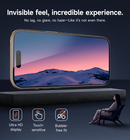 2x SURITCH tempered glass for iPhone 16 Pro Max