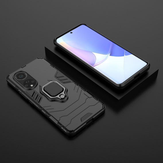 Case for Huawei Nova 9, Kickstand Ring, black
