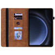 Case for Samsung Galaxy Tab S10 Lite / S10 FE / S9 FE, Wallet Pen Slot, brown