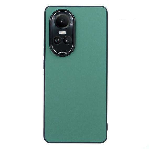 Leather case for Oppo Reno 10 / 10 Pro, leather hybrid, green