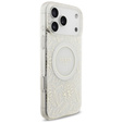 Guess IML Flowers Electroplated Allover With Beads Strap Case, for MagSafe, with strap for iPhone 17 Pro Max