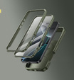 Armored case for iPhone 16 Pro Max, Dexnor CamProtect MagSafe, green (Two frames)