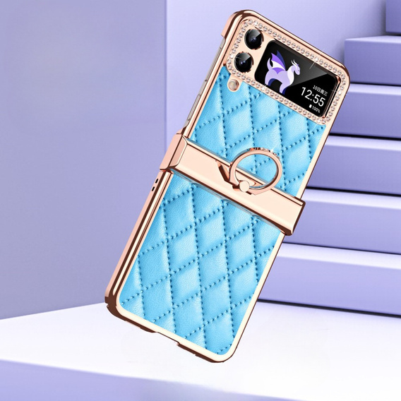 Case for Samsung Galaxy Z Flip 4 5G, Rhombus Grid