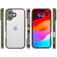 Case for iPhone 17, with camera cover, transparent with black sides
