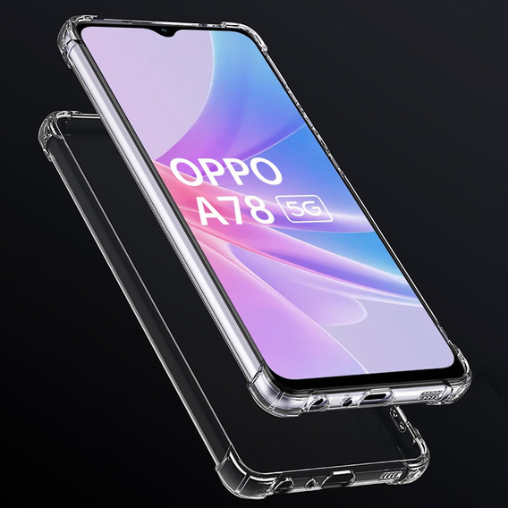 Case for Oppo A78 5G, Dropproof, transparent