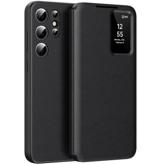 Flip case for Samsung Galaxy S22 Ultra, Smart View Wallet, black