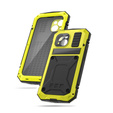Case for iPhone 15 Plus, R-JUST, armoured, yellow / black