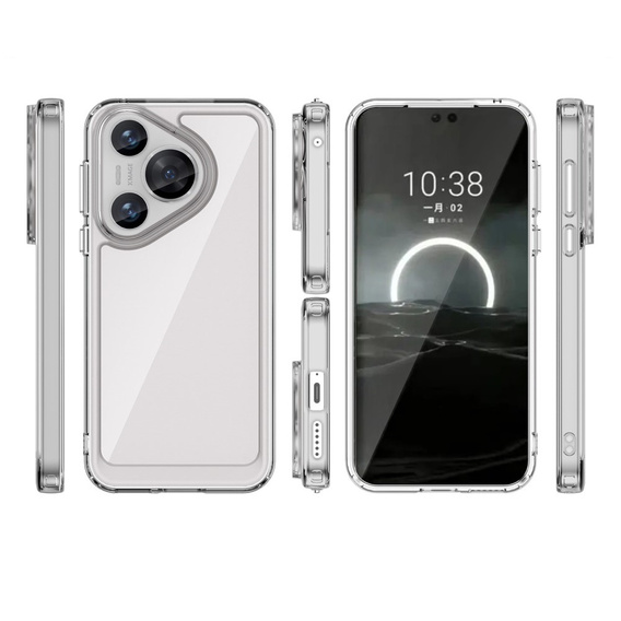 Case for Huawei Pura 70, Fusion Hybrid, transparent