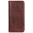 Case for OnePlus 12 5G, Wallet Litchi Leather, brown