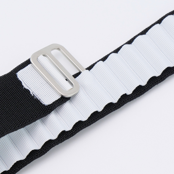 Nylon Strap for Apple Watch 1/2/3/4/5/6/7/8/SE/ULTRA 42/44/45/49mm, Black / White