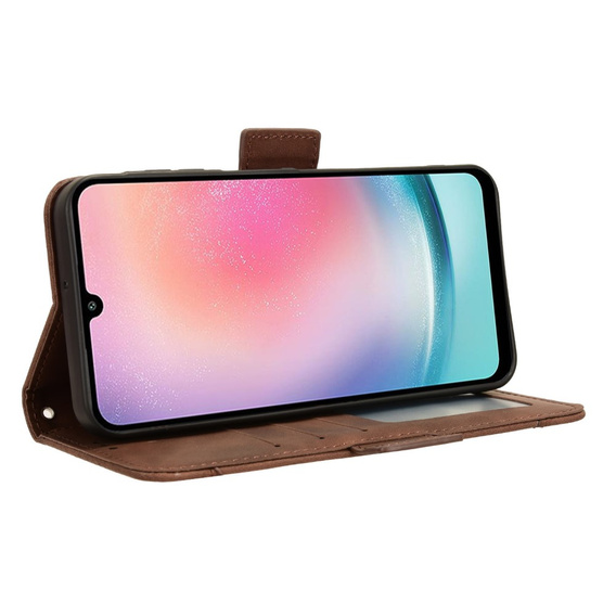 Flip case for Samsung Galaxy A25 5G, Card Slot, brown