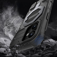 Case for iPhone 17, for MagSafe, armoured with stand, black