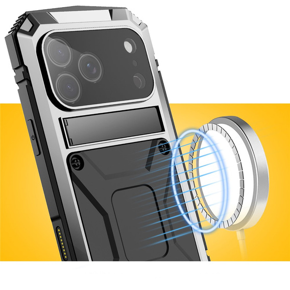 R-JUST case with stand and built-in glass for iPhone 17 Pro