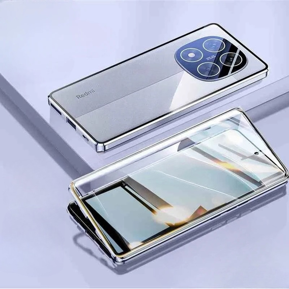 Case for Xiaomi Redmi Note 14 Pro+, Magnetic Dual Glass, purple