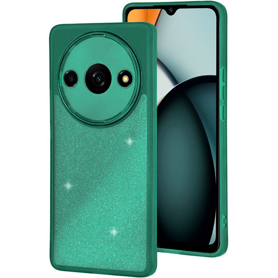 Case for Xiaomi Redmi A3, Glittery Powder, green