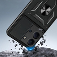 Armoured case for Xiaomi Redmi 15C 4G/LTE, with camera protection, with stand, black