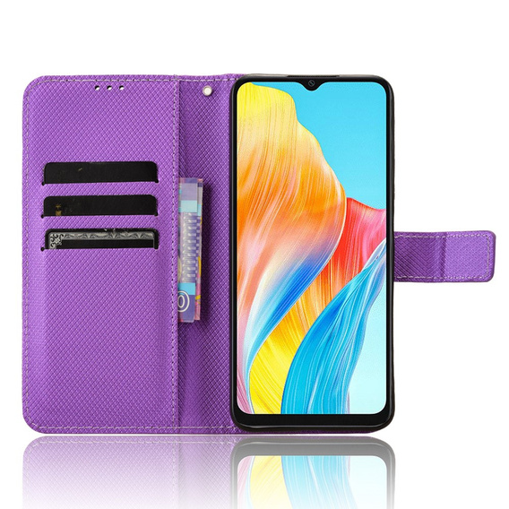 Flip case for Oppo A38 4G / Oppo A18 4G, Wallet Smart Magnet, purple