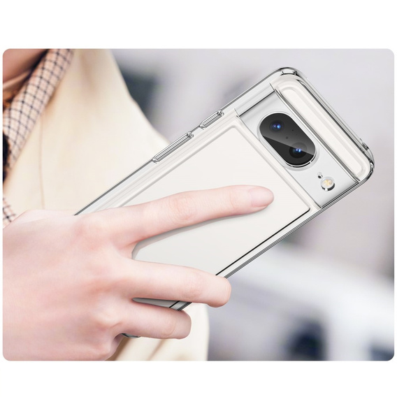 Case for Google Pixel 8, Fusion Hybrid, with camera protection, transparent